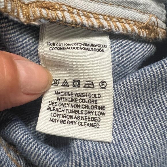 We The Free Denim Cut-Off Shorts Button Fly & Patchwork detailing - Size 25 - Picture 5 of 8